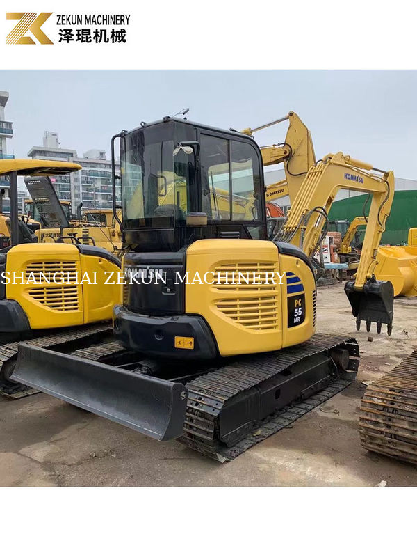 Excavadora de segunda mão Komatsu PC55MR-2 com 28.5KW de potência e 0.2m3 de capacidade de balde