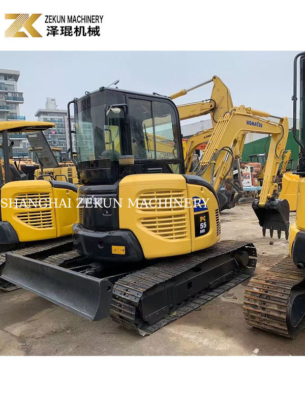 Excavadora de segunda mão Komatsu PC55MR-2 com 28.5KW de potência e 0.2m3 de capacidade de balde