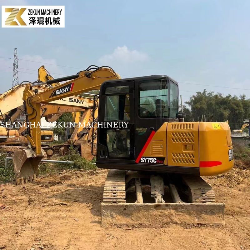 Ano 2022 Usado 7.5T Sany 75C escavadeira SY75C-8 SY75C PRO escavadeiras de segunda mão