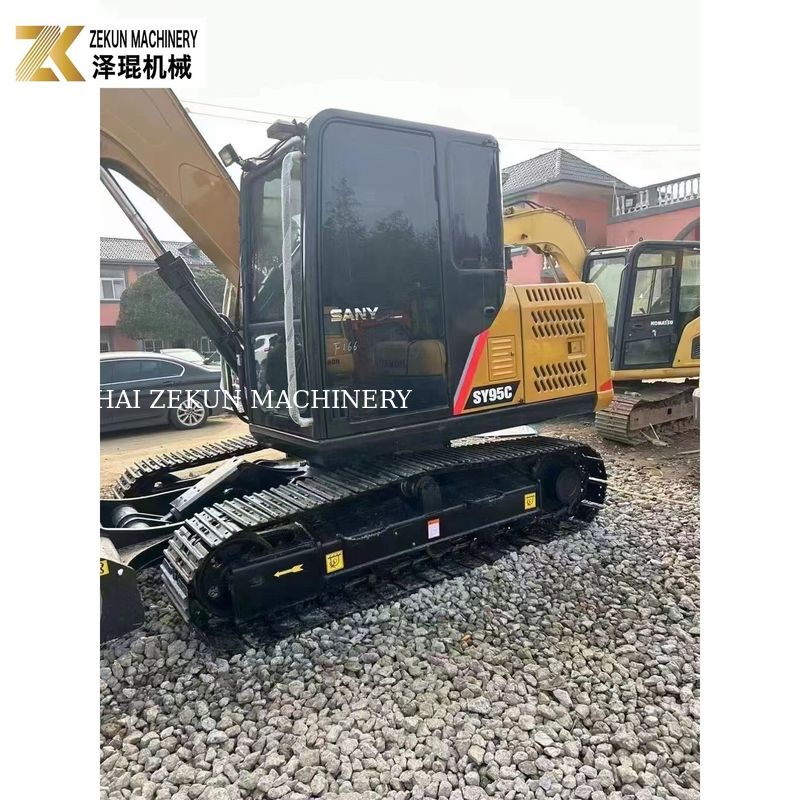 60.7KW Sany SY95 Excavator 9Ton Digger de segunda mão Kubota V3800DI-T-E3B Motor