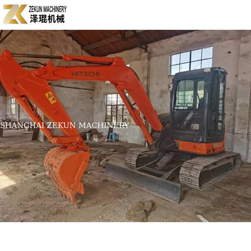 33.1Kw Potência Hitachi ZX55 Excavadora 5,5 toneladas Mini Bagger com 2001-4000 horas de trabalho