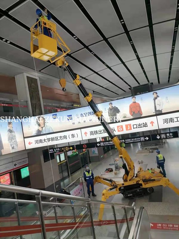 Mini Spider Lifting Crawler Crane KB8.0 Guindaste hidráulico para Max. Alteza de elevação 15,7m