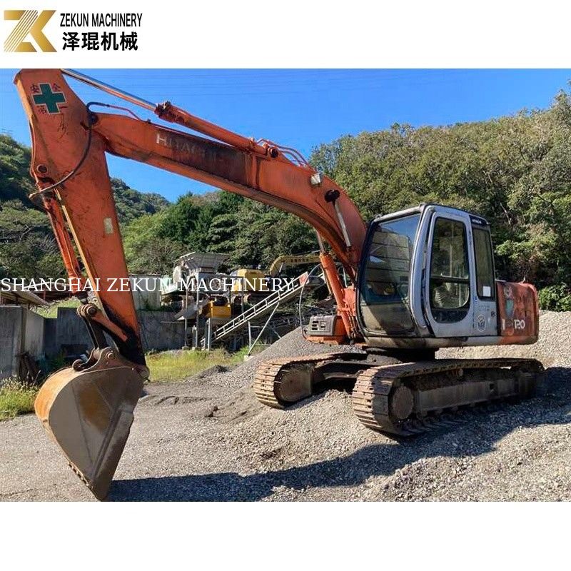 Cor Original 12Ton Usado Hitachi EX 120 Excavator EX120-5 com 60.5Kw ISUZU Motor