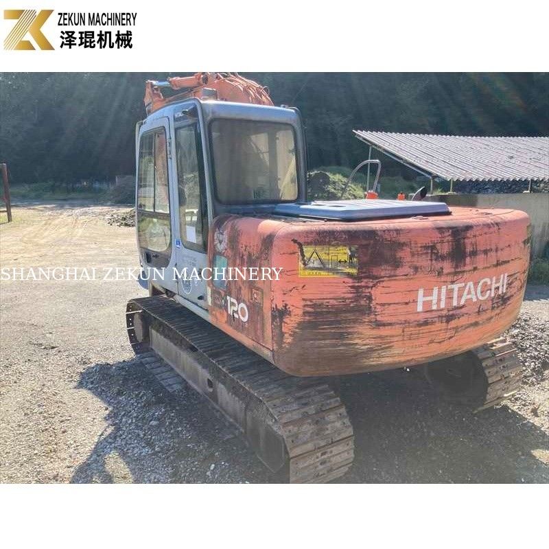 Cor Original 12Ton Usado Hitachi EX 120 Excavator EX120-5 com 60.5Kw ISUZU Motor