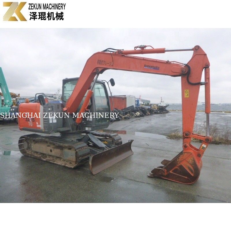 7 toneladas Hitachi ZX 70 escavadeira com polegar e poderoso motor ISUZU para balde pequeno