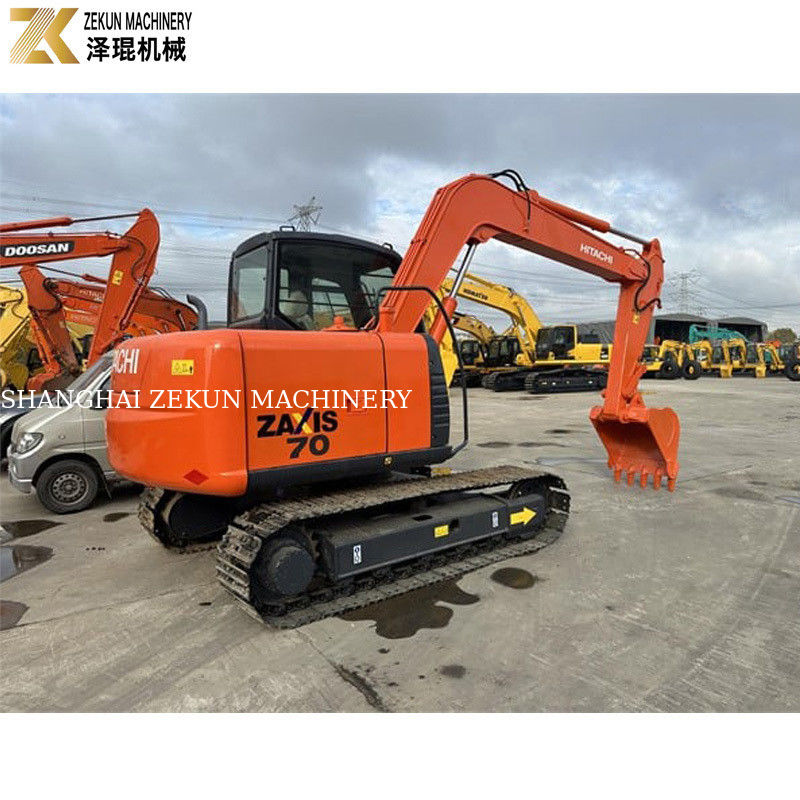 Excavadora usada Hitachi ZX70 com motor ISUZU e bomba hidráulica original no Japão