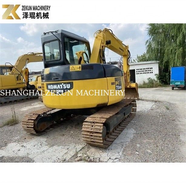 Excavadora usada Komatsu PC78 de 7 toneladas PC78US-6 com capacidade de balde de 0,28m3 e potência de 37KW