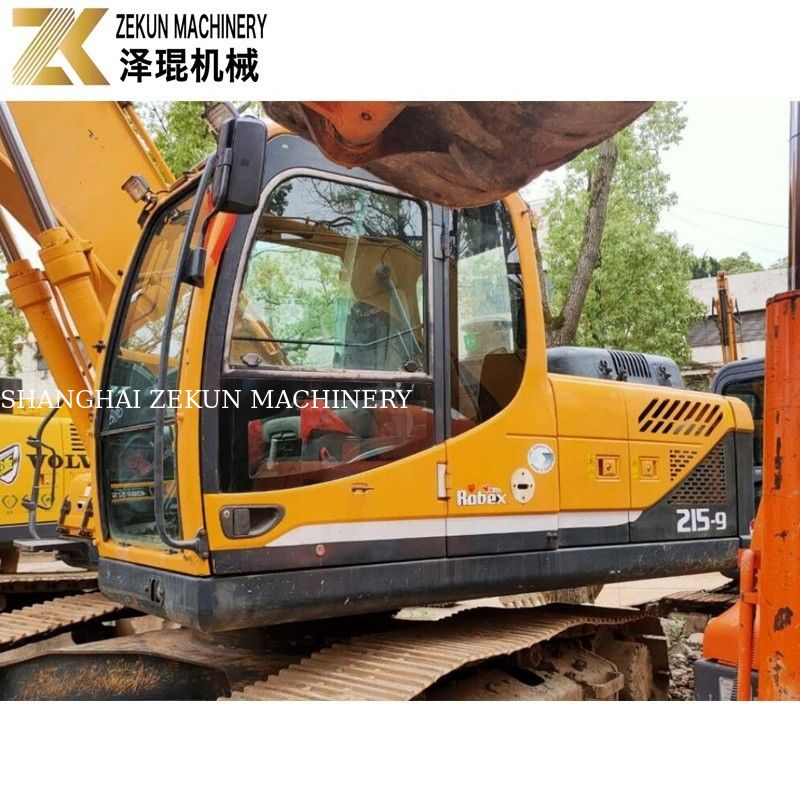 21 toneladas Usadas Hyundai 215 Excavator R215-9 Excavadoras de segunda mão com bomba original