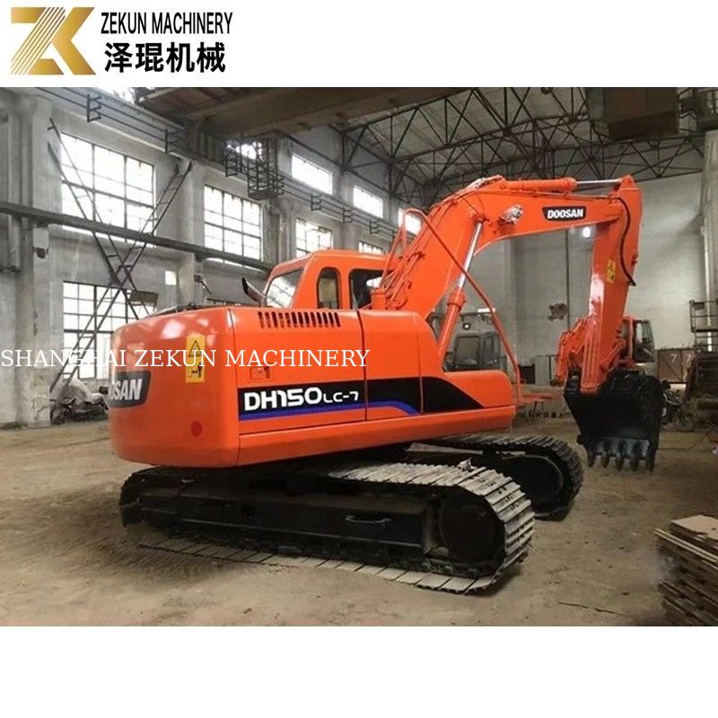 Excavadora original de 15 toneladas usada Doosan DH150 Excavator com Jack Hammer DH150-7 2017