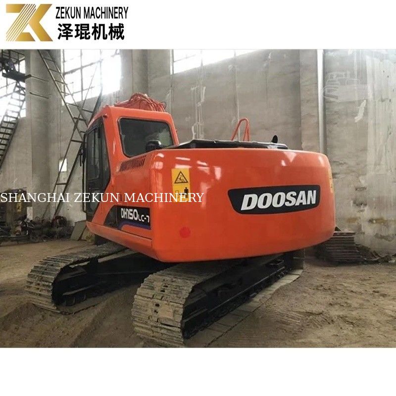 Excavadora original de 15 toneladas usada Doosan DH150 Excavator com Jack Hammer DH150-7 2017