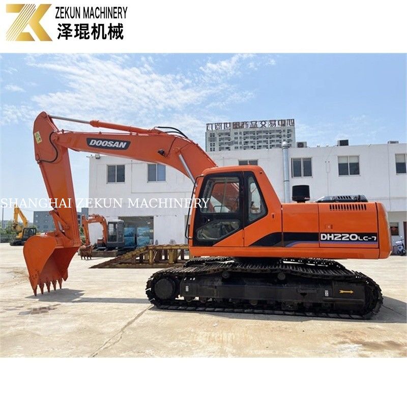 Excavadora de terra usada de 22 toneladas Doosan 220 Excavadora DH220LC-7 Motor 21400 K