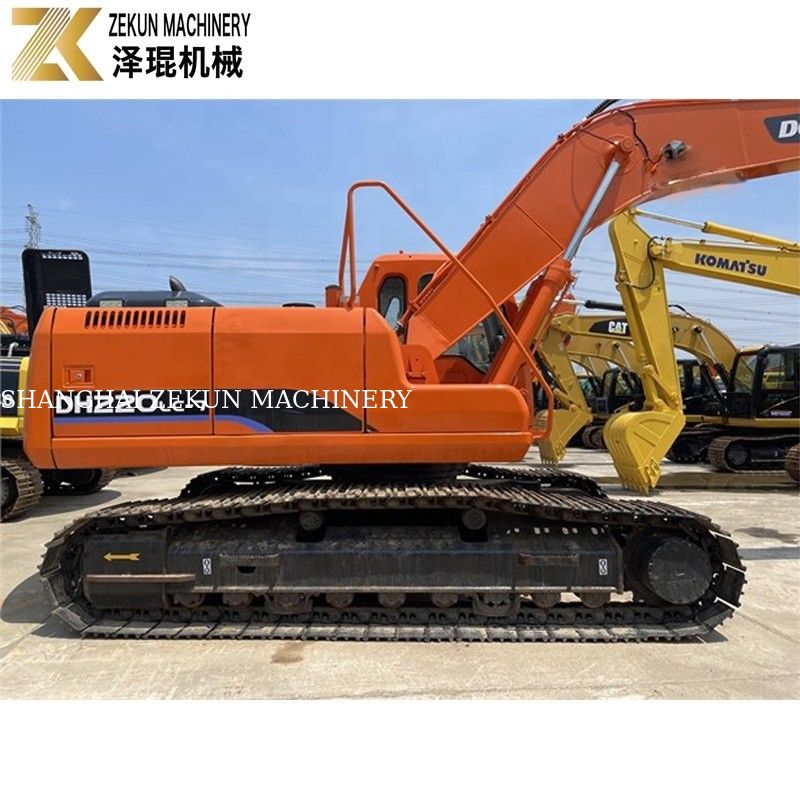 Excavadora de terra usada de 22 toneladas Doosan 220 Excavadora DH220LC-7 Motor 21400 K