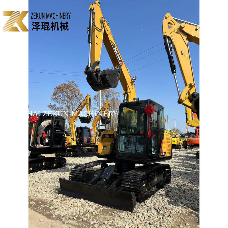 Sany SY75C Pro 7.5 Ton Mini Crawler Digger com motor ISUZU