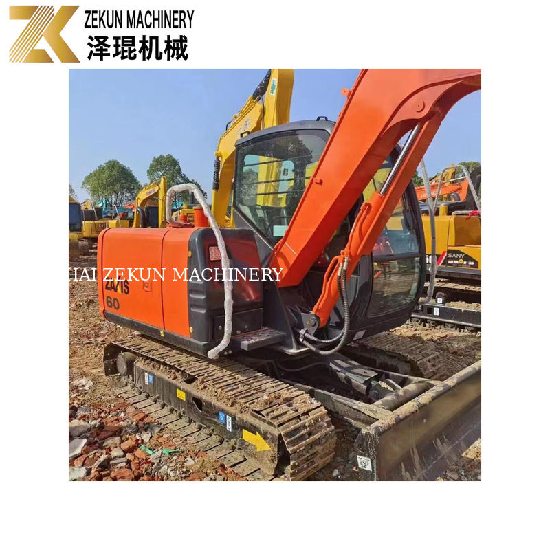 HITACHI ZX 60 6 toneladas Mini Excavadora Hidráulica de segunda mão com 0,22 m3 Capacidade de Balde