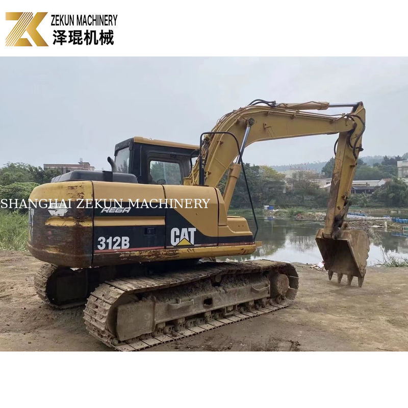 2000 Ano Cat 312B Excavadora de cravo usada 12Ton 63KW Excavadora de segunda mão