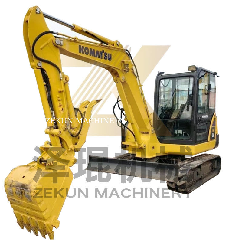 Excavadora Komatsu PC56 de segunda mão com capacidade de balde de 0,2 m3 e 0-2000 horas de trabalho