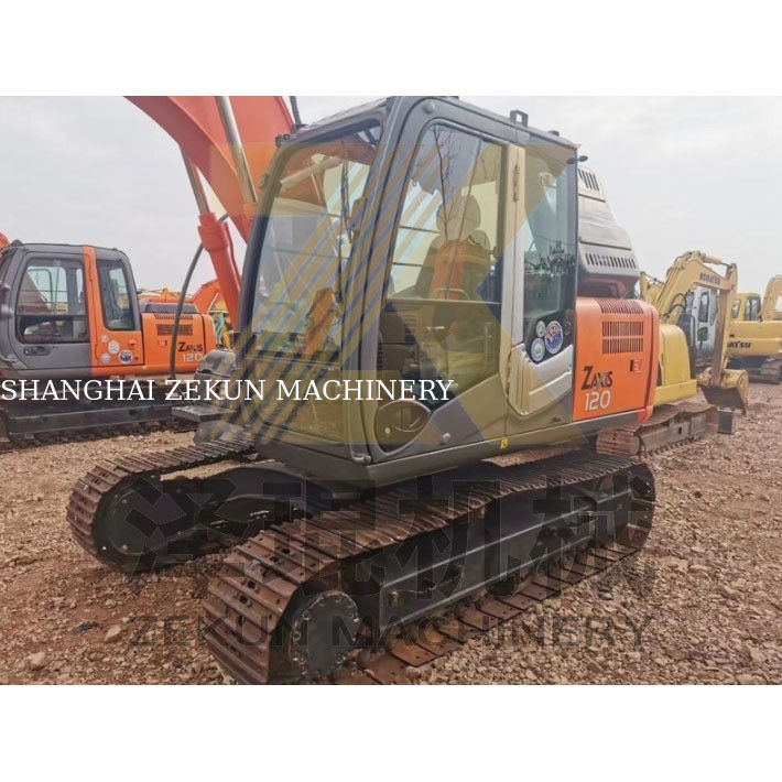 Excavadora usada Hitachi ZX120-3 Crawler com bomba hidráulica original e 93 KW