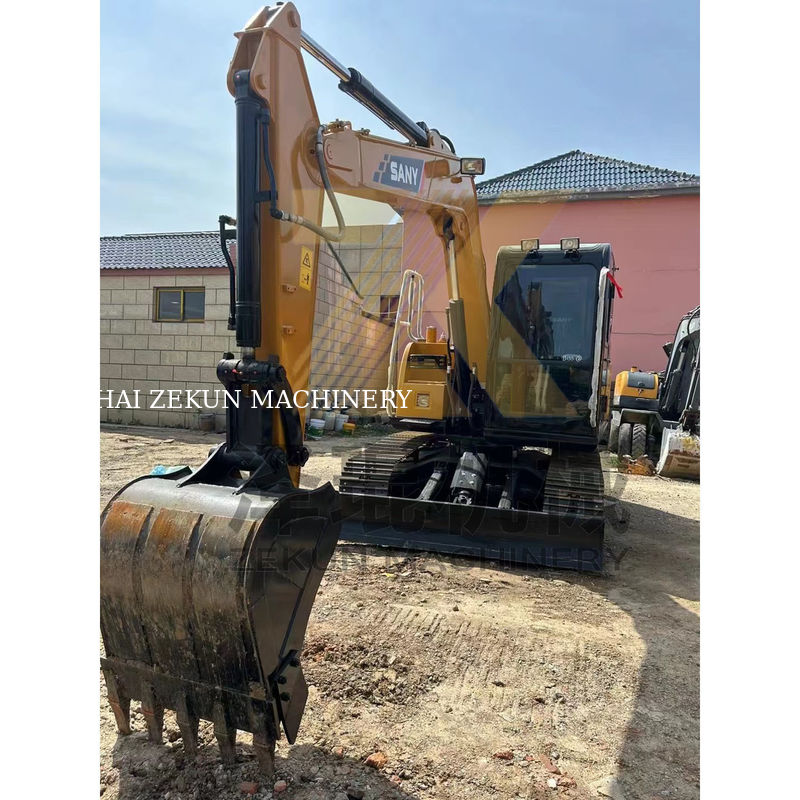 Excavadora Sany 75 C Pro de segunda mão com cilindro hidráulico original e motor ISUZU
