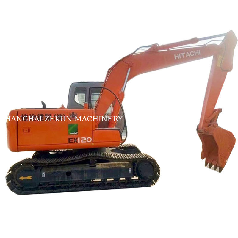 Excavadora de segunda mão Hitachi ZX120-5 ZX120-6 Mini Digger com 7420 horas de trabalho