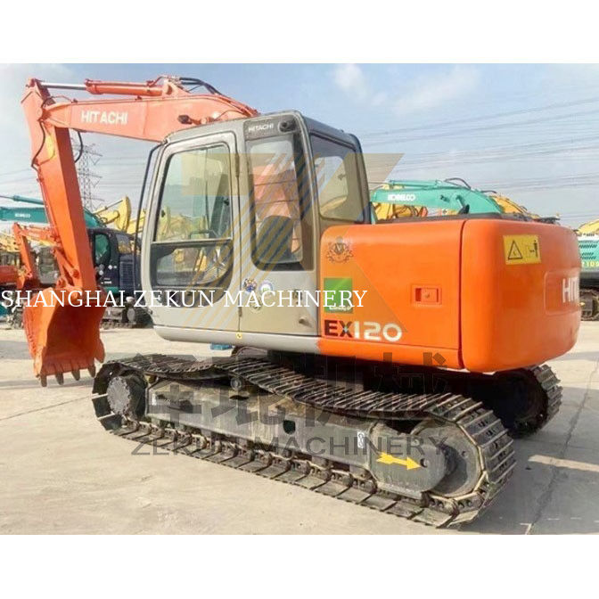 Excavadora de segunda mão Hitachi ZX120-5 ZX120-6 Mini Digger com 7420 horas de trabalho
