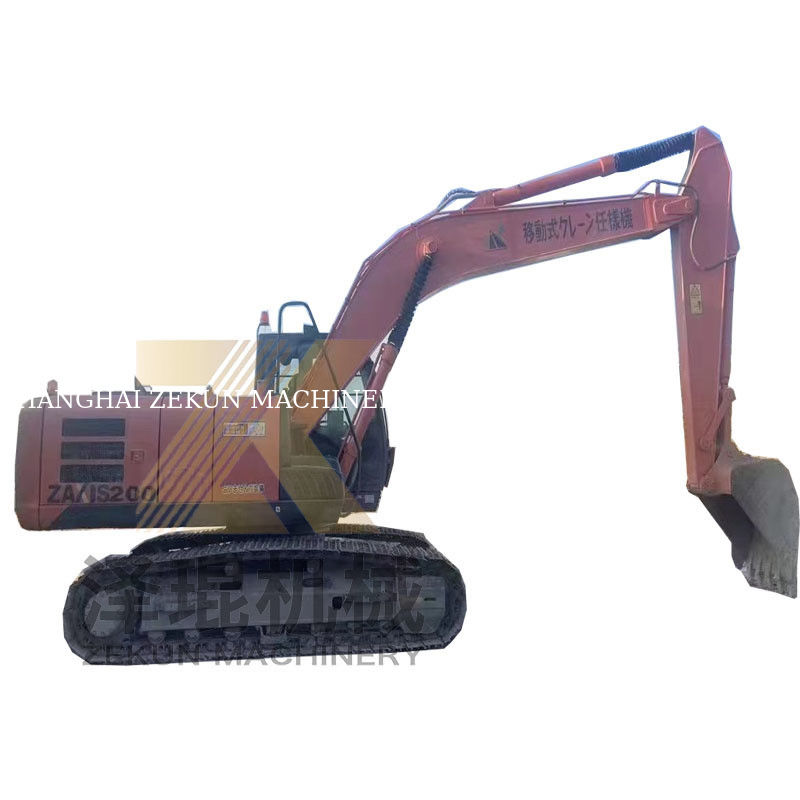 Excavadora usada Hitachi ZX200-5G do Japão com 20 toneladas de peso operacional e cilindro
