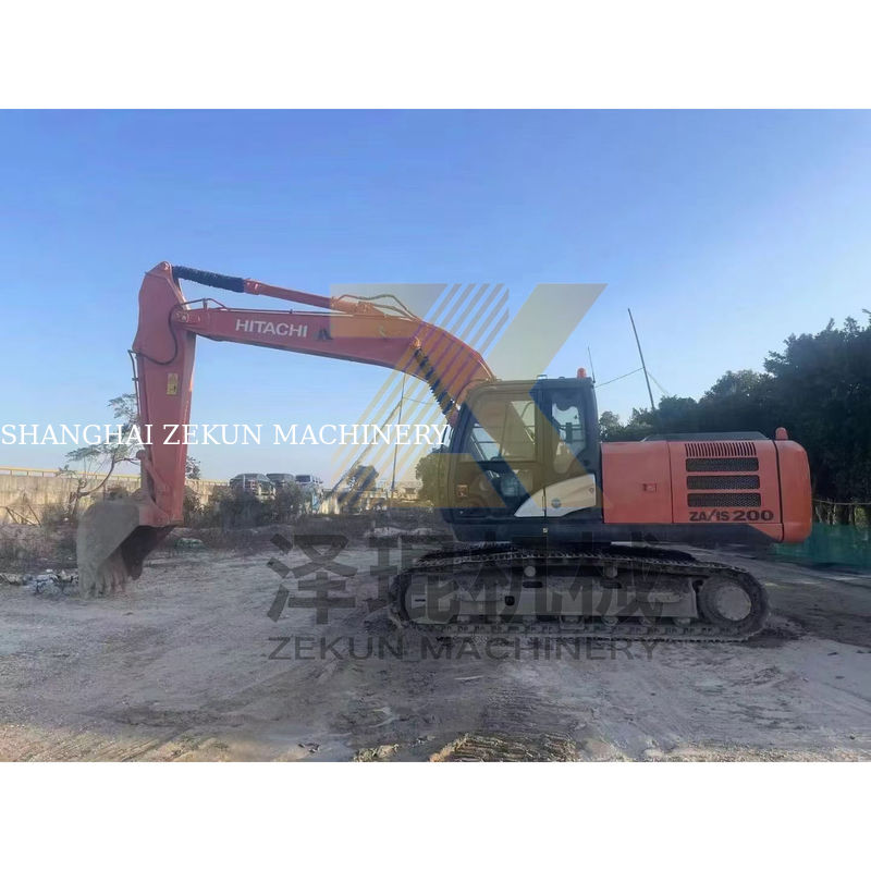Excavadora usada Hitachi ZX200-5G do Japão com 20 toneladas de peso operacional e cilindro
