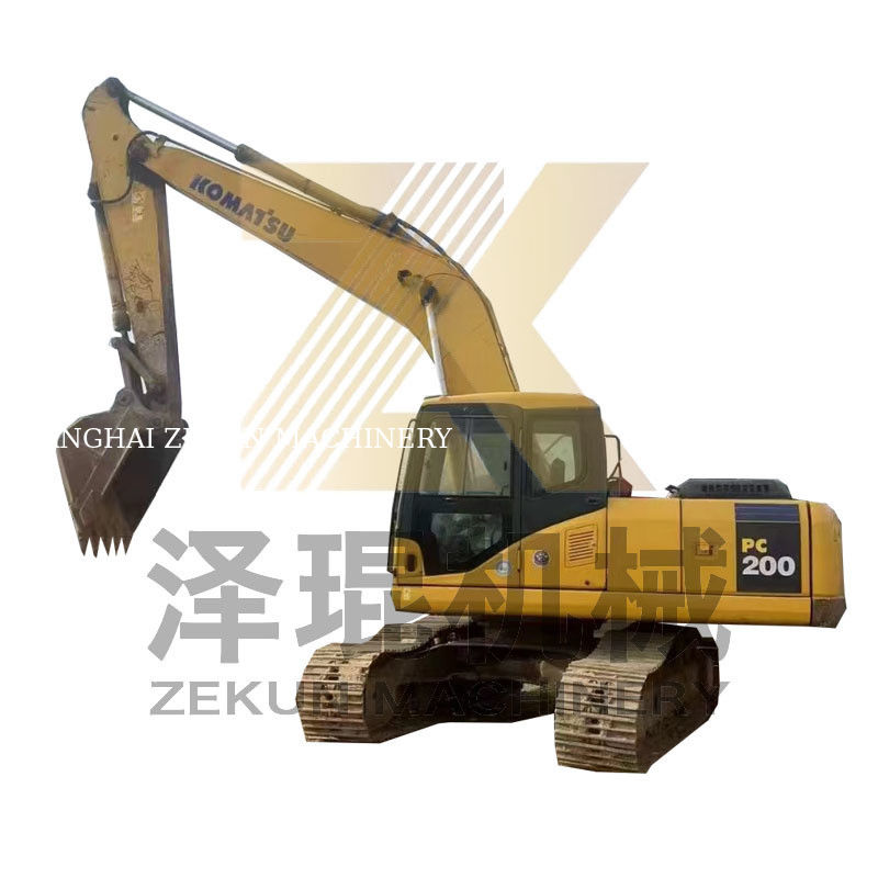 0.8m3 Capacidade de balde Excavadora Komatsu PC200-7 usada com outro cilindro hidráulico
