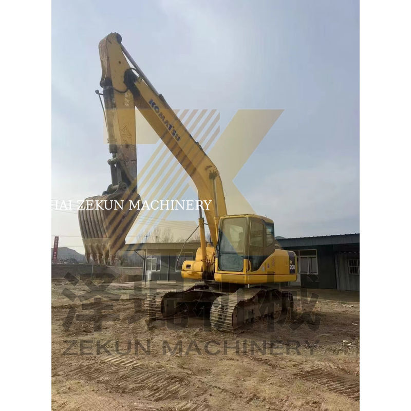 0.8m3 Capacidade de balde Excavadora Komatsu PC200-7 usada com outro cilindro hidráulico