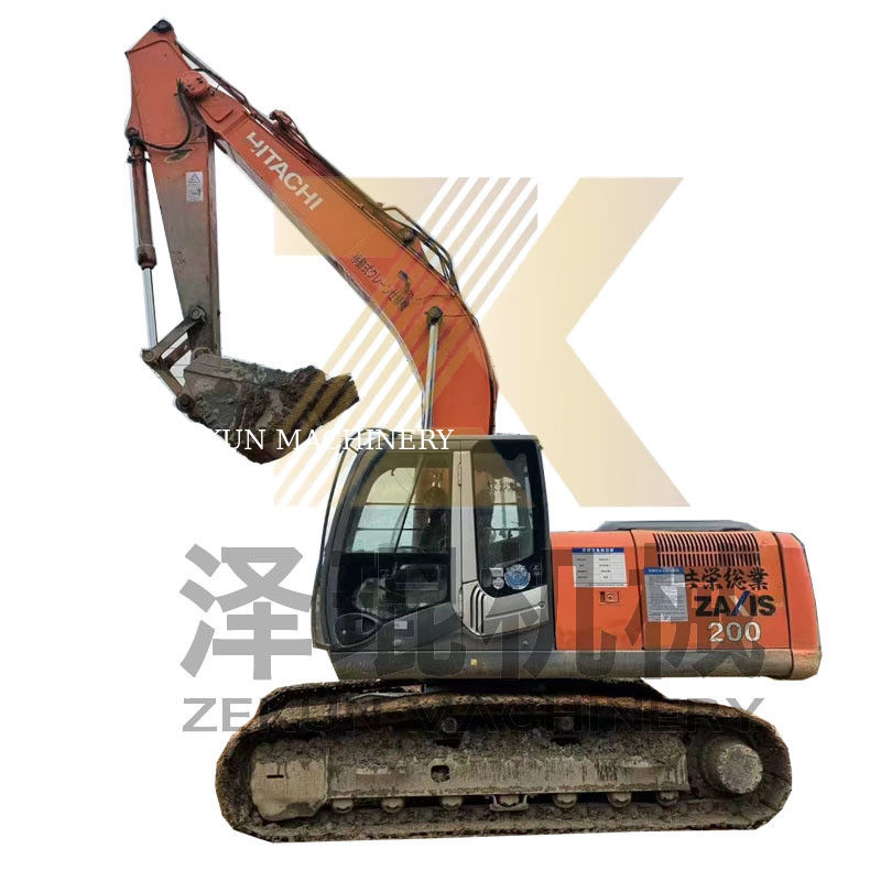 Hitachi ZX200-3 Crawler Excavator com motor ISUZU 6500 horas de trabalho em Xangai