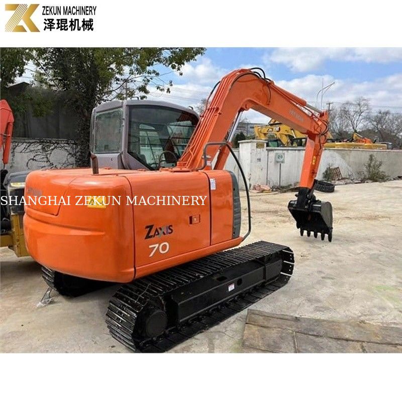 Excavadora usada Hitachi ZX70 com bomba hidráulica original e 2001-4000 horas de trabalho