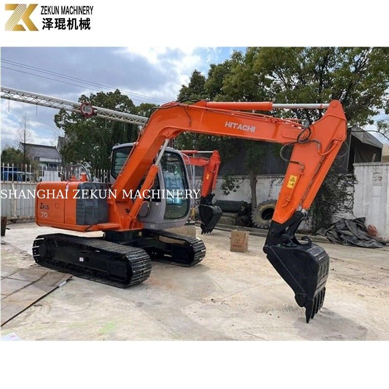 Excavadora usada Hitachi ZX70 com bomba hidráulica original e 2001-4000 horas de trabalho