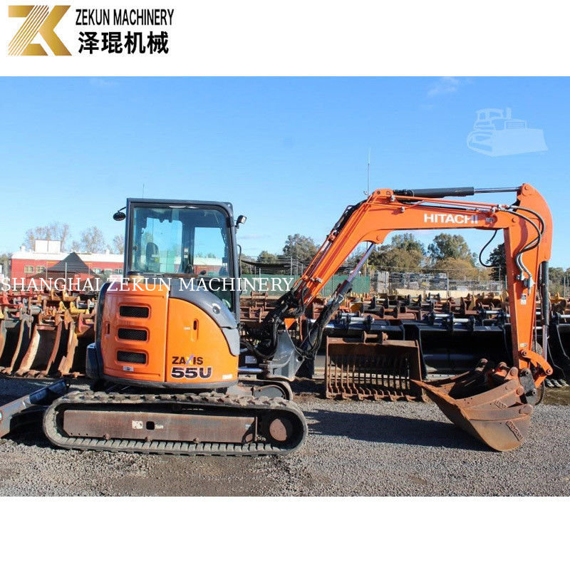 Excavadora movel do tipo Crawler-Type Hitachi ZX55-5A com capacidade de balde de 0,19m3