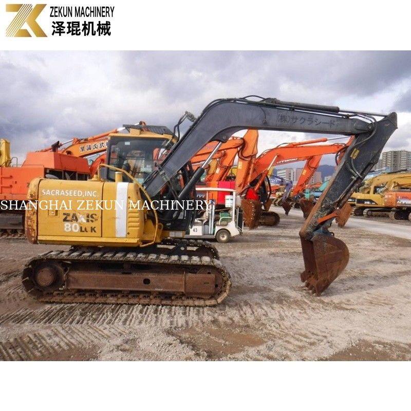 7200 KG Usado Japão Mini 8 Ton Hitachi 80 Excavator ZX80 com bomba hidráulica original