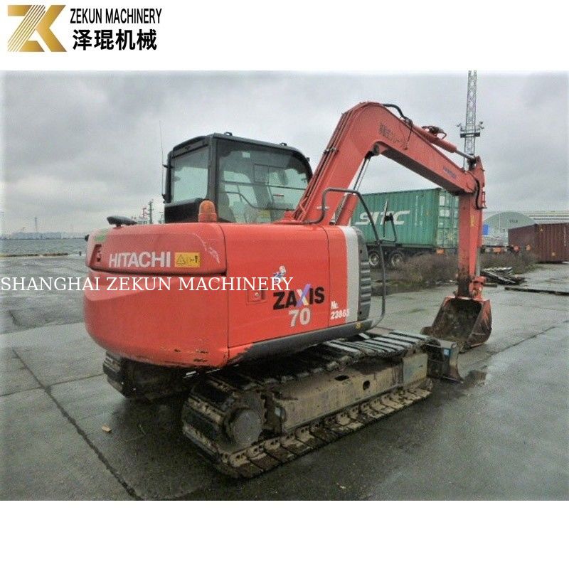 Pequeno balde usado 7 toneladas Hitachi ZX 70 escavadeira com polegar ZX70-3 0-2000 horas de trabalho