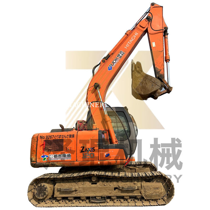 Mini escavadeira usada Hitachi ZX120-6 em 12 toneladas Peso operacional 4001-6000 horas de trabalho