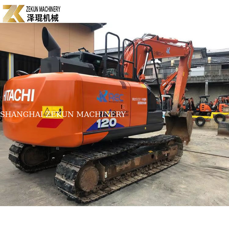 Excavadora Hitachi ZX120-6 com bomba hidráulica original e peso operacional de 12 toneladas