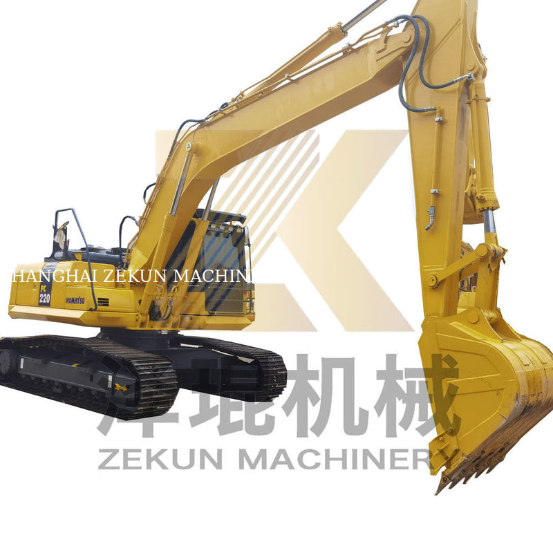 Excavadora usada de 22 toneladas Komatsu 220 PC220 com capacidade de balde de 1M3 e 1050 horas de trabalho