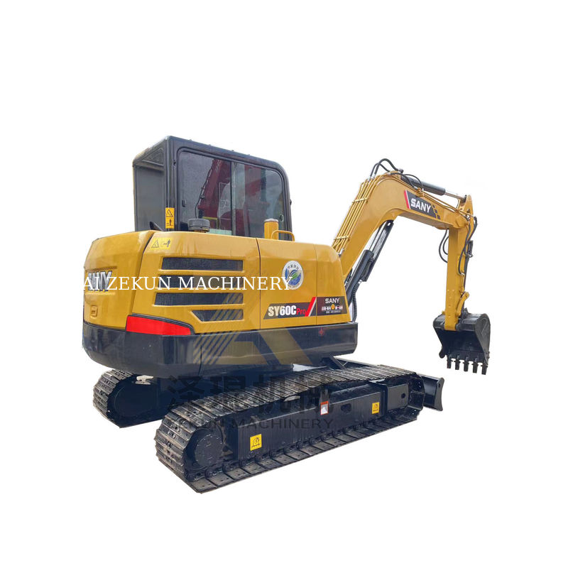 Sany SY60C Pro Crawler Excavadora hidráulica com motor Sany e 0-2000 horas de trabalho