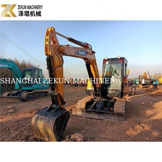 Excavadora Sany SY60C PRO de 6 toneladas usada com motor Sany e horas baixas