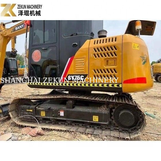 Excavadora Sany SY75 usada com capacidade de balde de 0,28m3 e 2001-4000 horas de trabalho