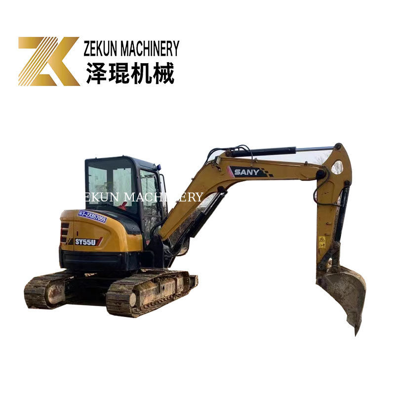 Excavadora SANY SY55U usada de 5,5 toneladas com capacidade de balde de 0,23 m3