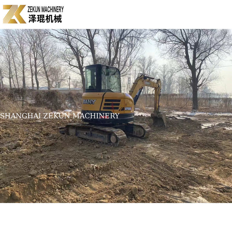 Excavadora SANY SY55U usada de 5,5 toneladas com capacidade de balde de 0,23 m3