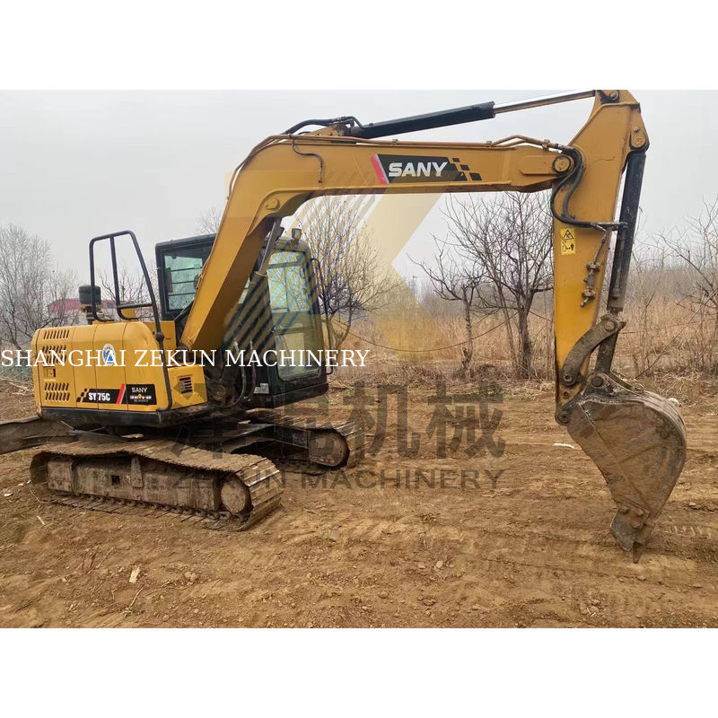 2020 Sany SY75C escavadeira de segunda mão com capacidade de balde de 0,28 m3 em Xangai