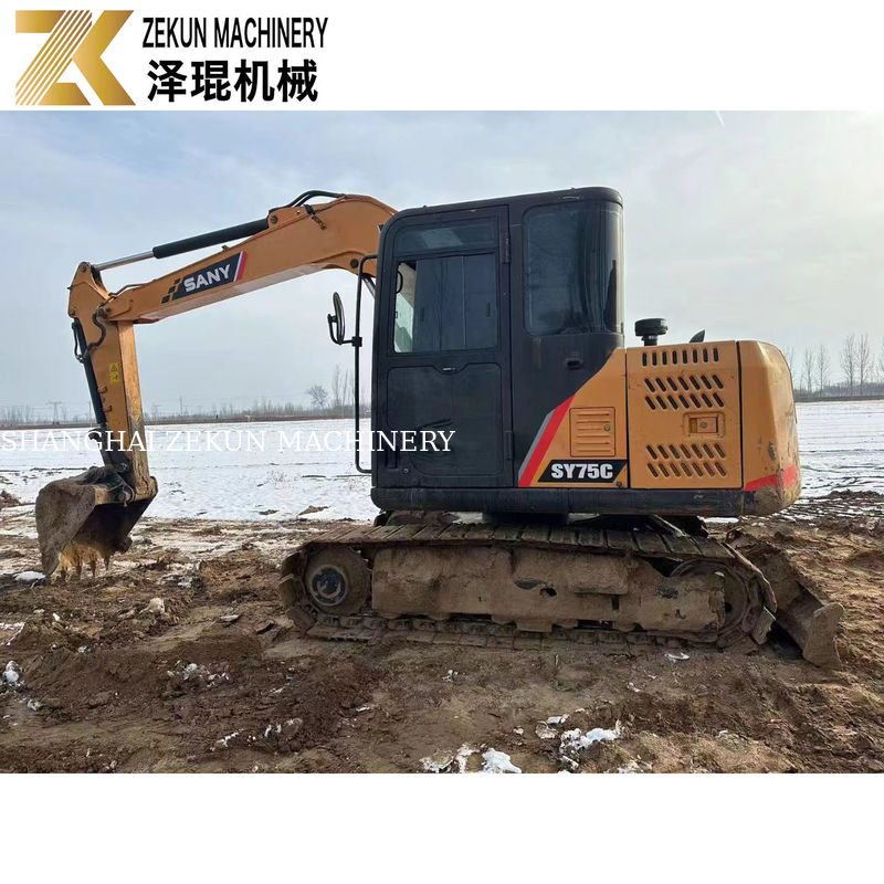 Excavadoras usadas SANY 75C com e horas de trabalho 2001-4000 Apenas 7500 KG peso da máquina