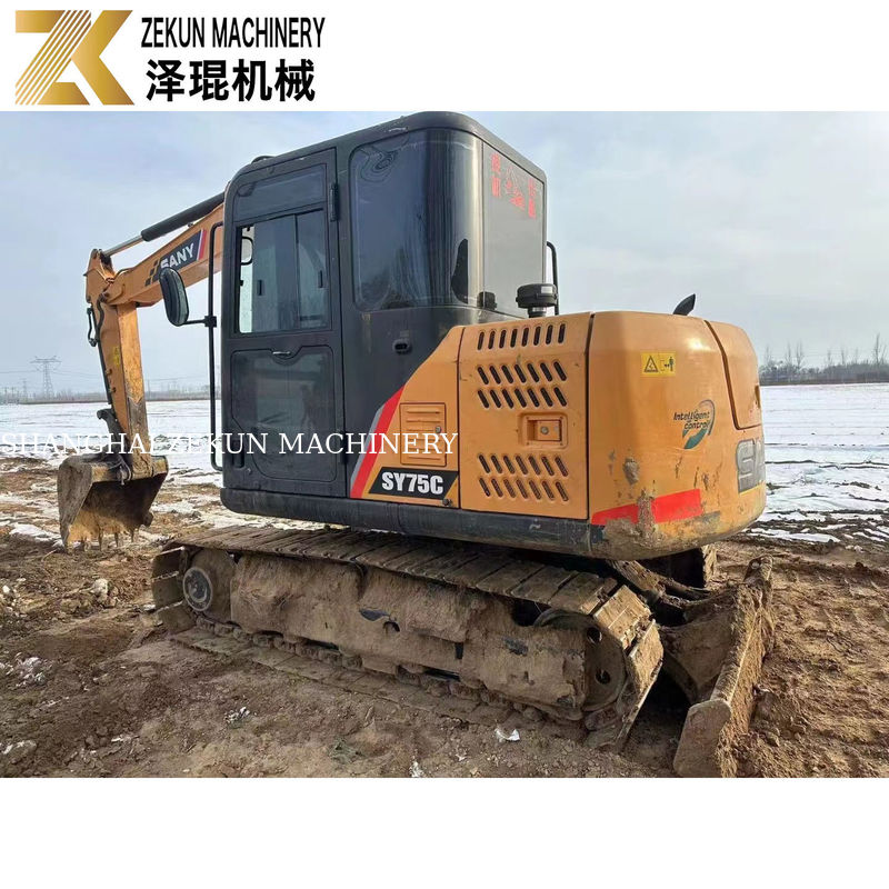 Excavadoras usadas SANY 75C com e horas de trabalho 2001-4000 Apenas 7500 KG peso da máquina