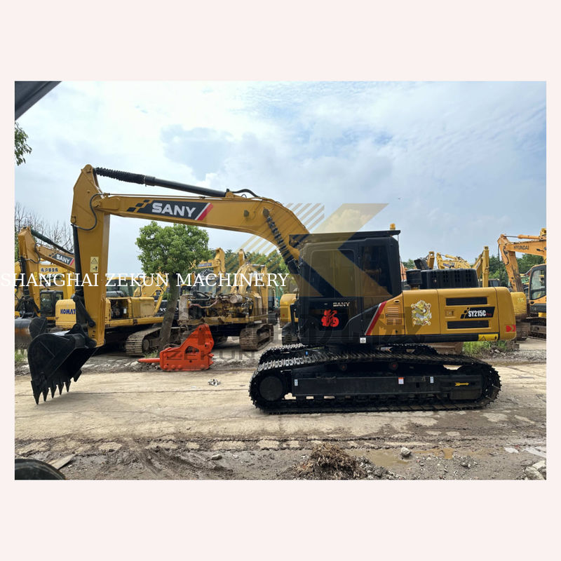 2023 Sany SY215C Pro Crawler Excavator 21 toneladas Excavator pesado com outra bomba hidráulica