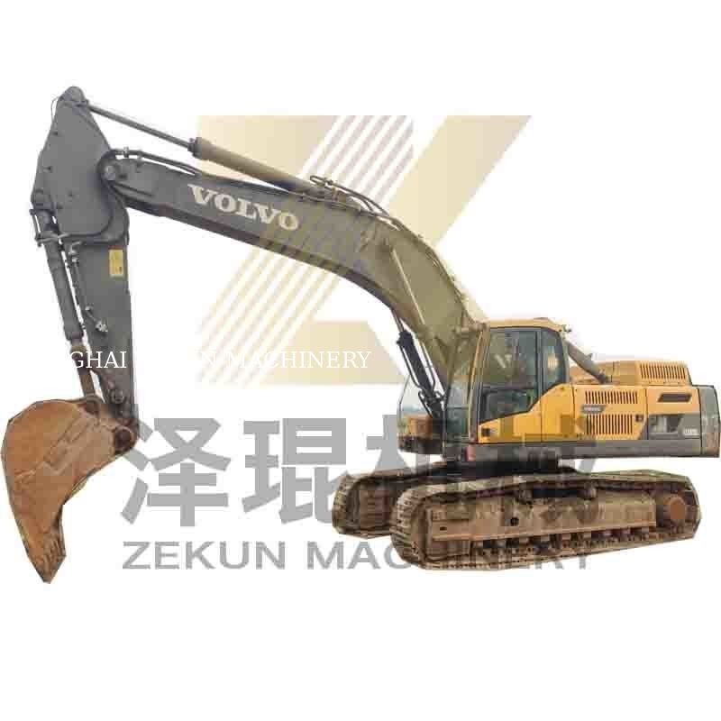 Excavadora Volvo EC480DL 48T usada. Um balde de 1,77-3,8 m3. Importação da Coreia.