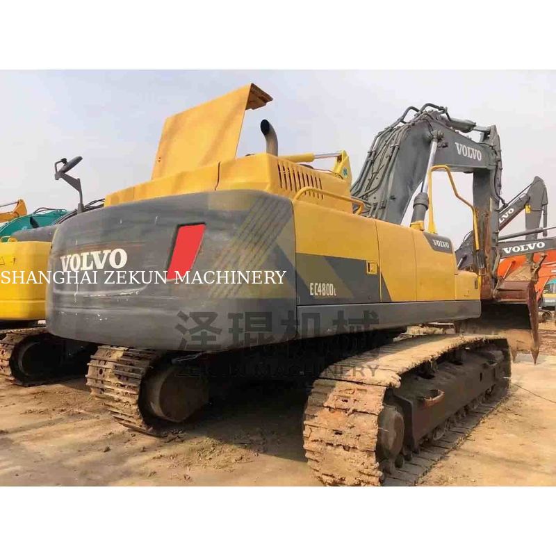 Excavadora Volvo Ec480dl de segunda mão com 4600 horas de trabalho e outro cilindro hidráulico