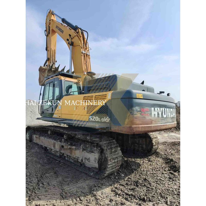Excavadora usada Hyundai 520-9VS de 52 toneladas com motor Cummins e bomba original
