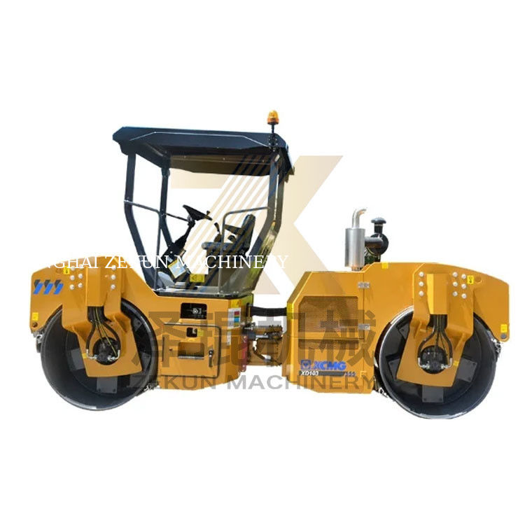 XCMG XD103 de 10 toneladas, rolos de tambor duplo com cabine UE estágio II
